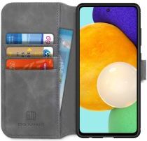 DG Ming Samsung Galaxy A52 / A52S Hoesje Retro Wallet Book Case Grijs