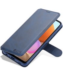 Geen AZNS Samsung Galaxy A32 4G Hoesje Wallet Book Case Kunstleer Blauw