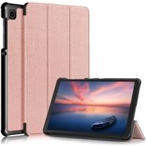 Geen Samsung Galaxy Tab A7 Lite Hoes Tri-Fold Book Case Roze Goud