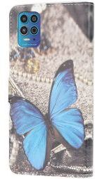 Geen Motorola Moto G100 Hoesje Wallet Book Case met Butterfly Print