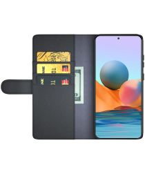 Geen Xiaomi Redmi Note 10 Pro Hoesje Wallet Book Case Echt Leer Bruin