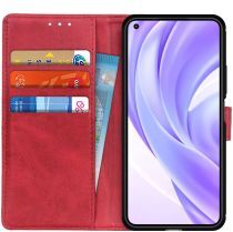 Geen Xiaomi Mi 11 Lite 4G/5G Hoesje Portemonnee Book Case Rood