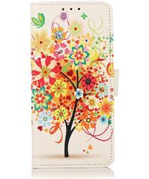 Geen Xiaomi Mi 11 Lite 4G/5G Hoesje Portemonnee met Bloemen Print