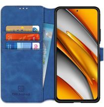 DG Ming Xiaomi Poco F3 / Mi 11i Hoesje Retro Wallet Book Case Blauw