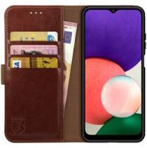 Rosso Element Samsung Galaxy A22 5G Hoesje Book Cover Bruin