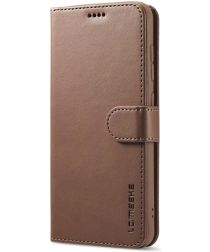 LC.IMEEKE Samsung Galaxy S21 FE Hoesje Wallet Book Case Bruin