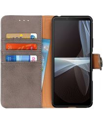 KHAZNEH Sony Xperia 10 III Hoesje Wallet Book Case Grijs