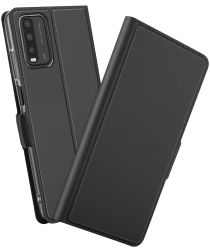 Geen Xiaomi Redmi 9T Hoesje Portemonnee Book Case Kunstleer Zwart