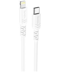 Hoco 3A Fast Charge USB-C naar Apple Lightning Kabel 20W PD 1M Wit