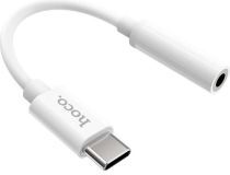 Hoco USB-C naar 3.5mm Jack (female) Aux Connector Wit