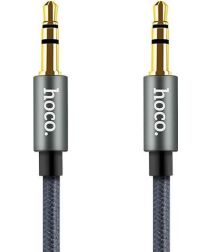 Hoco 3.5mm Jack naar 3.5mm Jack Gevlochten Aux Kabel 1 Meter Zwart