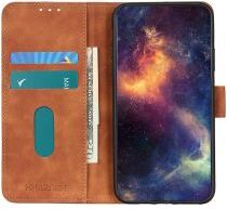 KHAZNEH Oppo A54 5G Hoesje Hoesje Retro Wallet Book Case Bruin