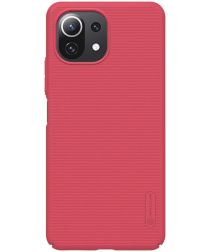 Nillkin Super Frosted Shield Hoesje Xiaomi Mi 11 Lite 4G / 5G Rood