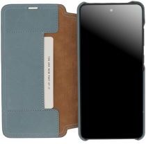 Minim Samsung Galaxy A52 / A52S Hoesje Echt Leer Book Case Blauw