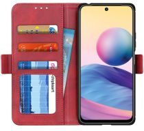 Geen Xiaomi Redmi Note 10 5G/Poco M3 Pro Hoesje Wallet Book Case Rood