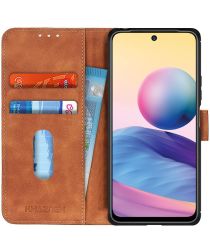 KHAZNEH Xiaomi Redmi Note 10 5G/Poco M3 Pro Hoesje Book Case Bruin