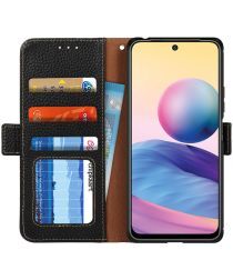 KHAZNEH Xiaomi Redmi Note 10/Poco M3 Pro Hoesje RFID Book Case Zwart