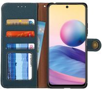 Khazneh Xiaomi Redmi Note 10 5G/Poco M3 Pro RFID Wallet Echt Leer Groen