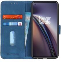 KHAZNEH OnePlus Nord CE 5G Hoesje Retro Wallet Book Case Blauw