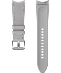 Samsung Origineel Samsung Universeel Watch 20MM Bandje Hybrid Leer Grijs (S/M)
