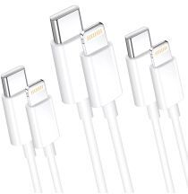 Geen USB-C naar Apple Lightning iPhone / iPad Kabel 1 Meter - Triple Pack