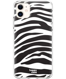 HappyCase Apple iPhone 11 Hoesje Flexibel TPU Zebra Print