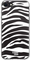 HappyCase Apple iPhone SE 2020 Hoesje Flexibel TPU Zebra Print