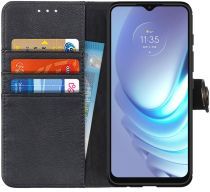 Khazneh Motorola Moto G50 Hoesje Portemonnee Book Case Zwart