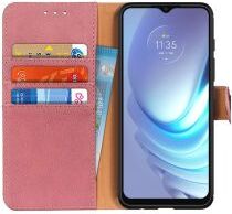 Khazneh Motorola Moto G50 Hoesje Portemonnee Book Case Roze