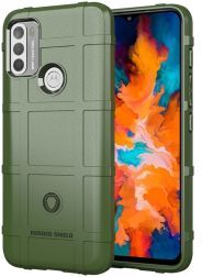 Geen Motorola Moto G50 Hoesje Shock Proof Rugged Shield Groen