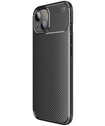 Selected by GSMpunt.nl Apple iPhone 13 Mini Hoesje Siliconen Carbon TPU Back Cover Zwart