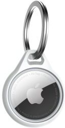 ITSKINS Level 2 AirCover Solid Apple AirTag Sleutelhanger Hoesje Wit