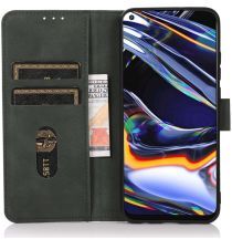 Geen KHAZNEH Apple iPhone 13 Pro Max Hoesje Retro Wallet Book Case Groen