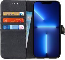 KHAZNEH Apple iPhone 13 Pro Hoesje Portemonnee Book Case Zwart