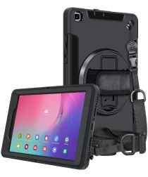 Geen Samsung Galaxy Tab A 8.0 (2019) Hoes 360Â° Kickstand Back Cover Zwart