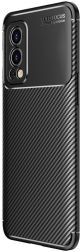 Selected by GSMpunt.nl OnePlus Nord 2 5G Hoesje Siliconen Carbon TPU Back Cover Zwart