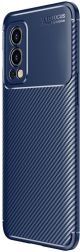 Selected by GSMpunt.nl OnePlus Nord 2 5G Hoesje Siliconen Carbon TPU Back Cover Blauw