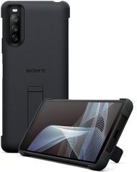 Sony Origineel Sony Xperia 10 III Hoesje Style Back Cover Kickstand Zwart