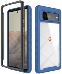 Geen Google Pixel 6 Hoesje Volledig Schokbestendig Cover Blauw