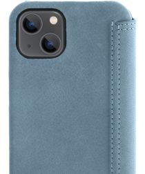 Minim Apple iPhone 13 Hoesje Echt Leer Book Case Blauw