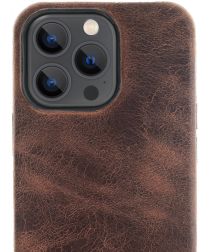 Minim Apple iPhone 13 Pro Hoesje Back Cover Hoesje Bruin