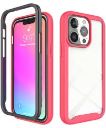 Geen Apple iPhone 13 Pro Hoesje Volledig Schokbestendig Hybride Cover Rood