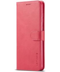 LC.IMEEKE Samsung Galaxy A03s Hoesje Portemonnee Book Case Rood