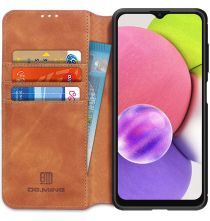 DG Ming Samsung Galaxy A03s Hoesje Retro Wallet Book Case Bruin