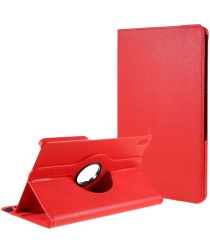 Geen Lenovo Tab P11 / P11 Plus 360 Graden Case met Stand Kunstleer Rood