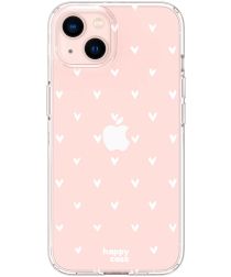 HappyCase iPhone 13 Mini Hoesje Flexibel TPU Hartjes Print