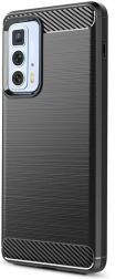 Selected by GSMpunt.nl Motorola Edge 20 Pro Hoesje Geborsteld TPU Back Cover  Zwart