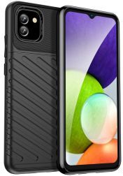 Selected by GSMpunt.nl Samsung Galaxy A03S Hoesje TPU Thunder Design Back Cover Zwart