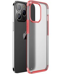 Geen Apple iPhone 13 Pro Hybrid Armor Hard Plastic Back Cover Rood