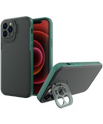 Geen Apple iPhone 13 Hoesje met Camera Protector Kickstand Back Cover Groen